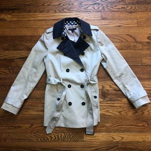NWT Brooks Brothers Short Trench Coat